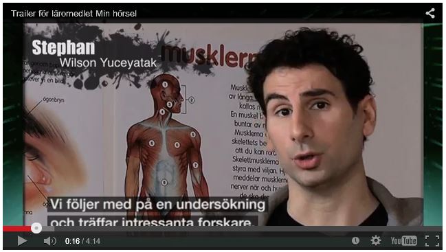 Videofönster med en person som talar och med svensk undertext
