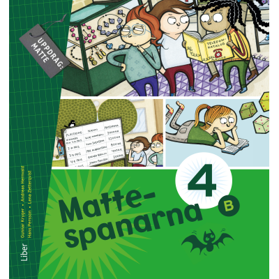 Omslag till Mattespanarna 4B Grundbok.