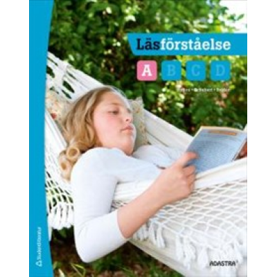 Barn ligger i en hängmatta och läser en bok.