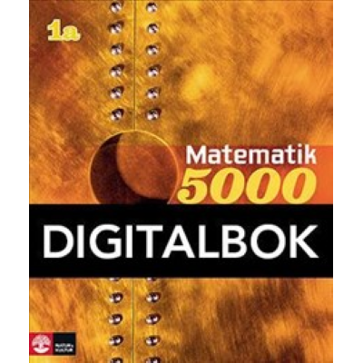 Omslagsbild Matematik 5000 Kurs 1a Gul Lärobok Digital