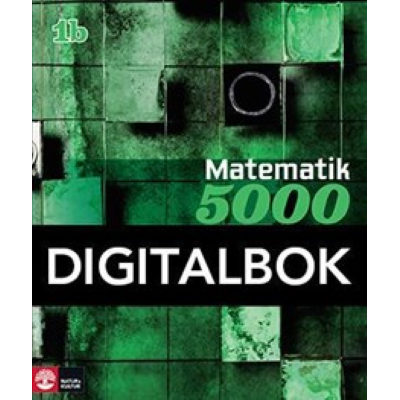 Omslagsbild Matematik 5000 Kurs 1b Grön Lärobok Digital