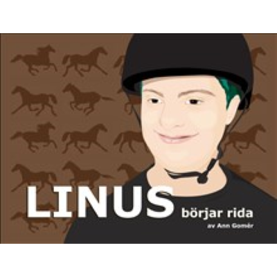 Linus har ridhjälm.