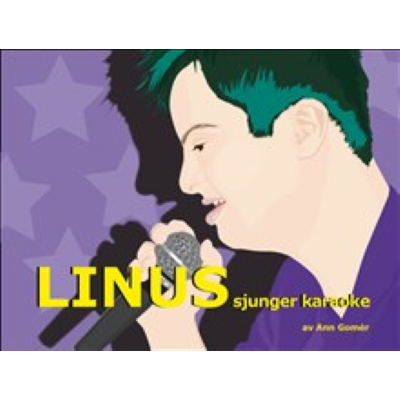 Linus sjunger i en mikrofon.