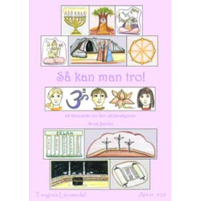 Kollage av bilder inom olika religioner.