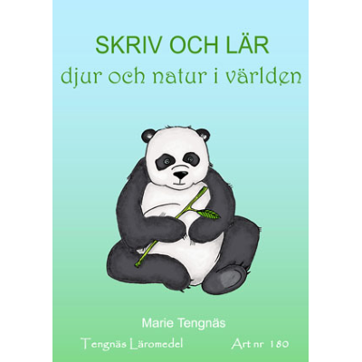 Omslagsbild- skriv och lär;djur och natur i världen