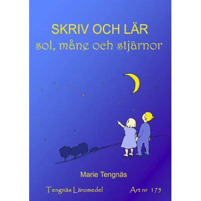 Omslagsbild- Skriv och lär;sol, måne och stjärnor