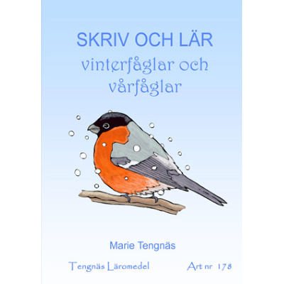 Omslagsbild- Skriv och lär;vinterfåglar
