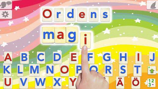Alla bokstäver i alfabetet och bokstäver som bildar orden "Ordens magi".