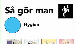 Omslag till Så gör man, Hygien, bok med pictogram.