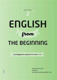 Grönt bokomslag med texten "English from the beginning 2",
