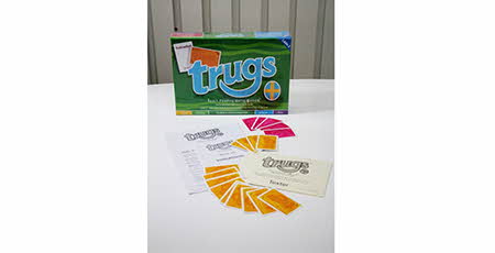 Bilden visar kartongen för spelet Trugs - träna läsning med spel