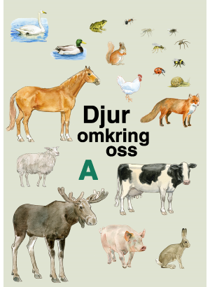 Älg, häst, ko, gris, räv och flera andra djur.